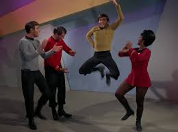 Chekov does a Russian dance