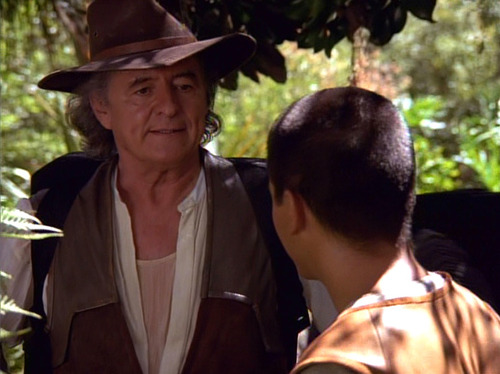 young Chakotay and his father in the jungle