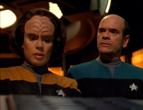 B'Elanna and the Doctor in Sickbay