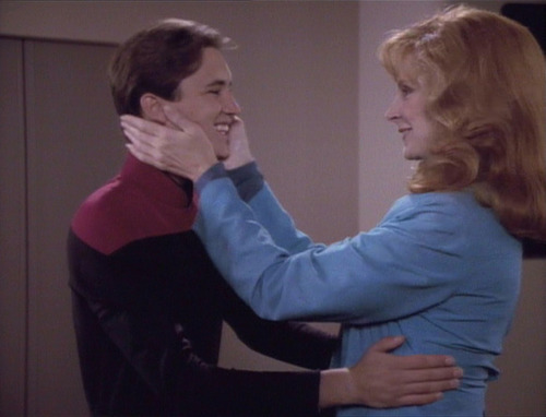 Doctor Crusher greets Wesley
