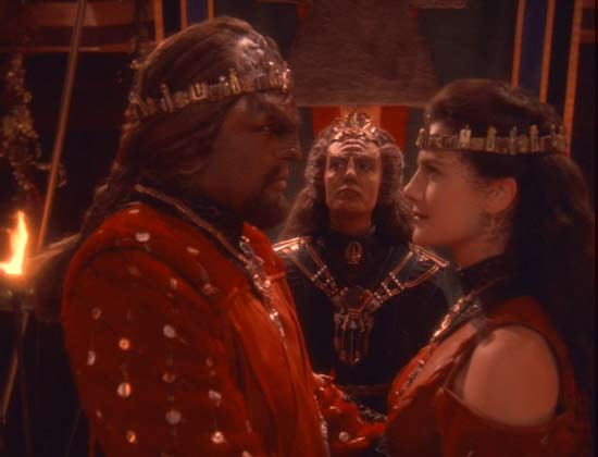 Dax and Worf at their wedding