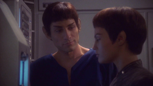 Tolaris looks at T'Pol with a small smile