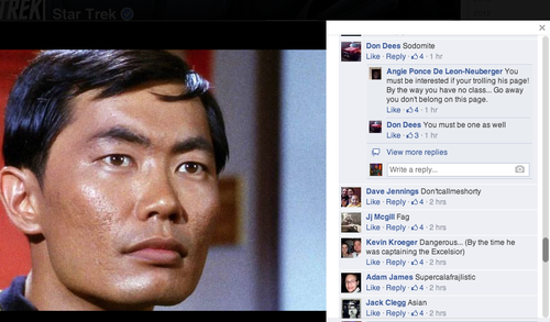 Captions on Sulu post