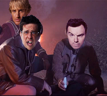 Photoshop of the heads of Owen Wilson, Ed Helms and Seth MacFarlane onto bodies from Star Trek Into Darkness