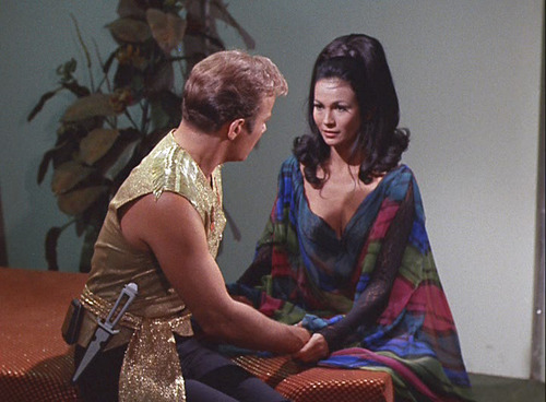 Kirk sits with Marlena in the Mirror Universe