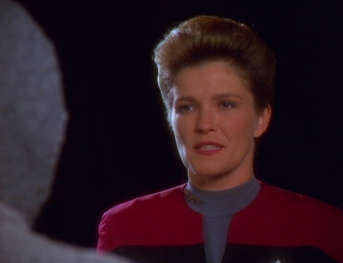 Janeway stares down The Clown