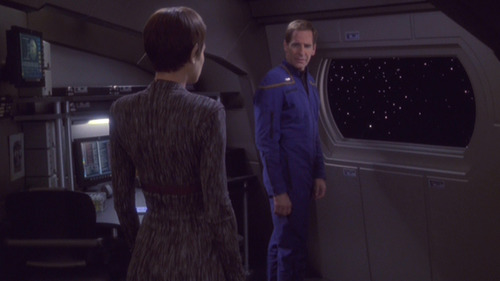 Archer talks to T'Pol back on Enterprise