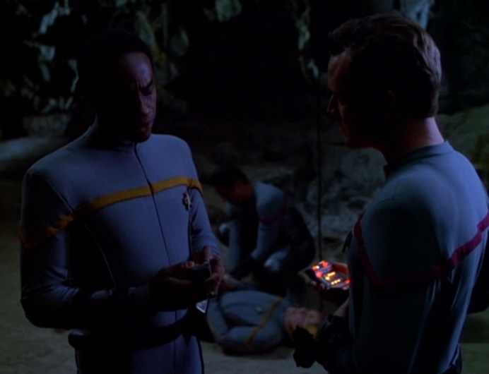Tuvok and Paris on the planet