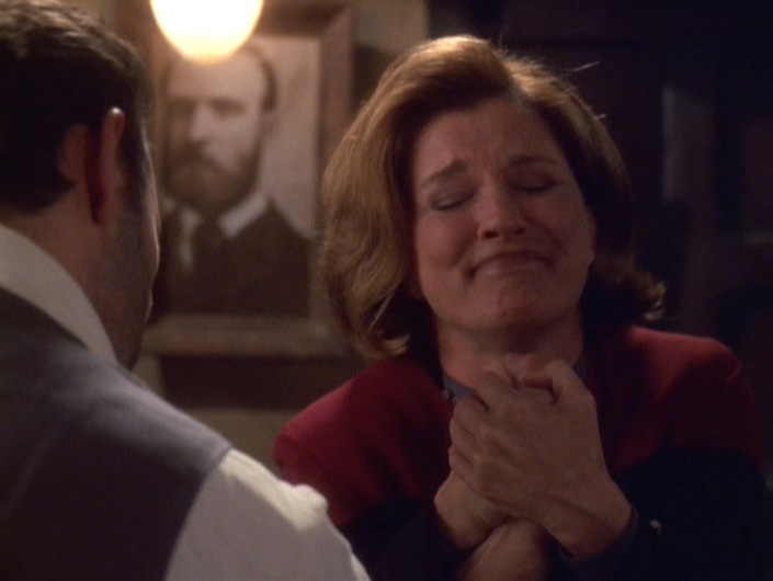 Janeway grabbing Michael's hand