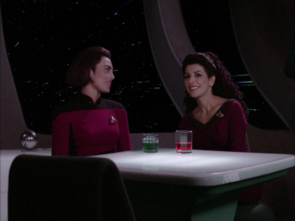 Ro and Troi tease Riker