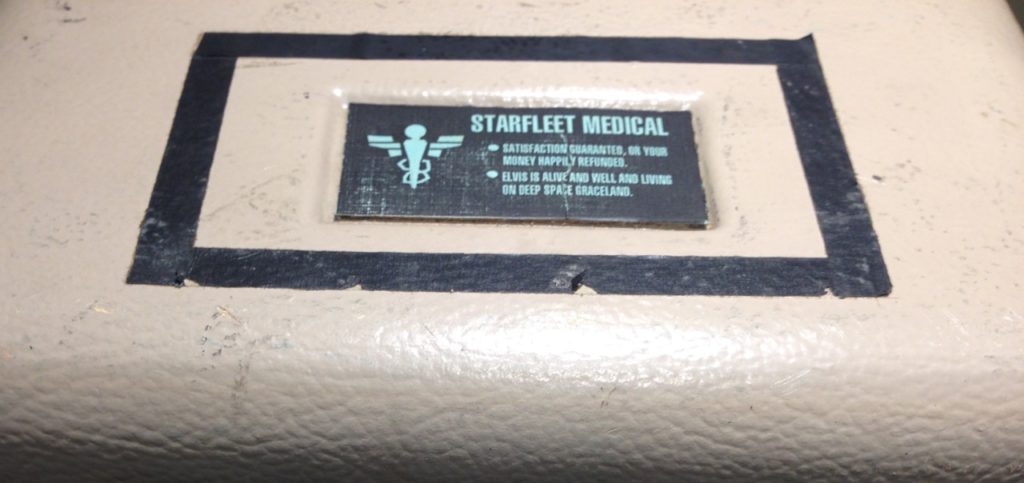 Starfleet Medical medkit made from a vintage box of curlers