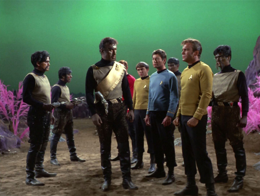 the Klingon and Starfleet away teams