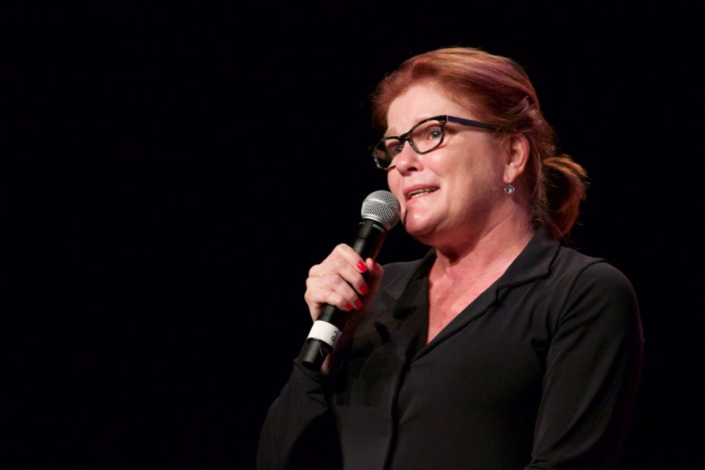 Kate Mulgrew on stage at Montreal Comiccon 2016