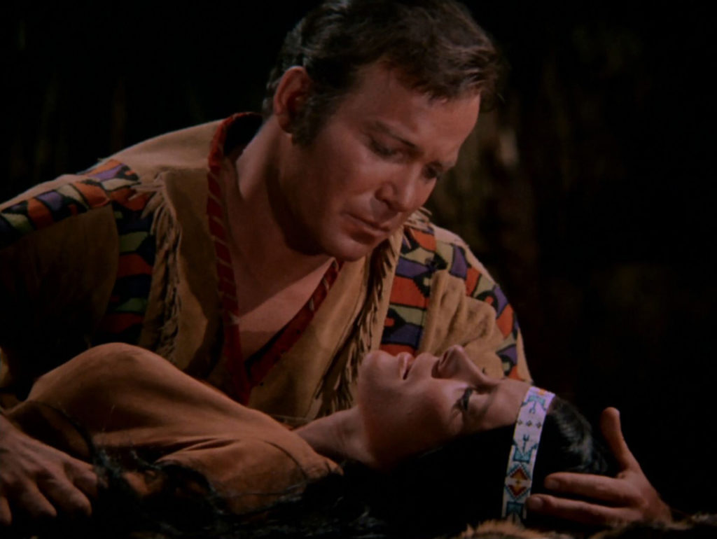 Kirk holds his dead wife Miramanee