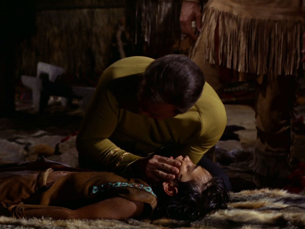 Kirk gives a Native boy mouth to mouth