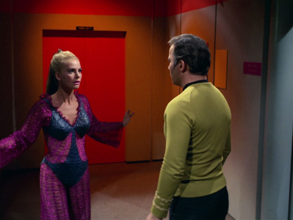 Kirk sees Odona in the corridor